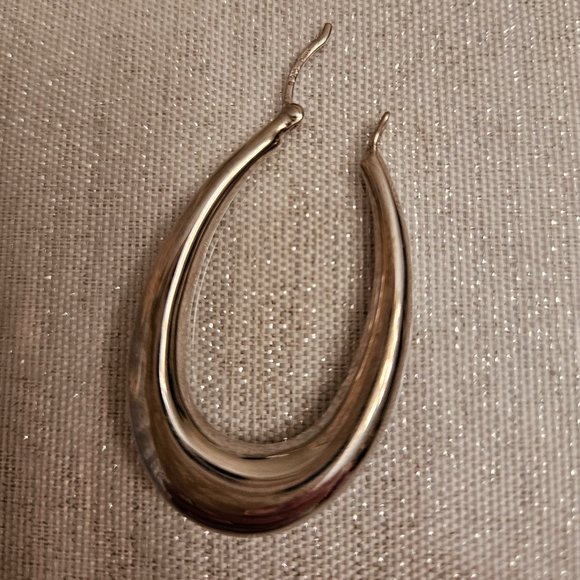 Sterling Silver Hoops Earrings - Picture 4 of 6